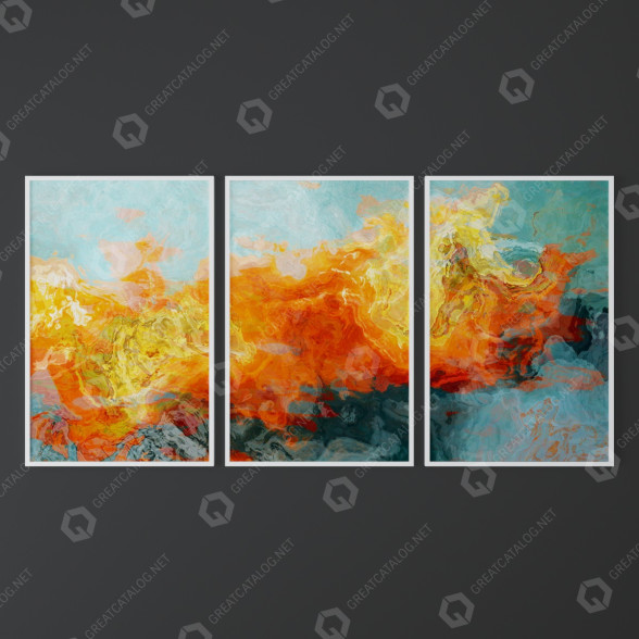 Картины Set of Abstract Paintings from Finnellfineart 4 3D модель