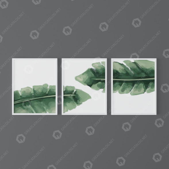 Картины Tropical Triptych Art Print by Jetty Home'S Exclusive Collection 3D модель