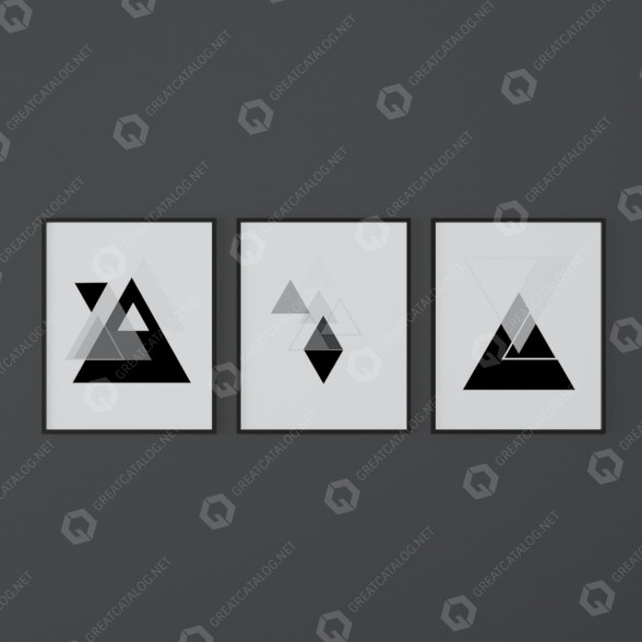 Pictures Set of Abstractl Prints 2 from Honey Tree Prints 3D model