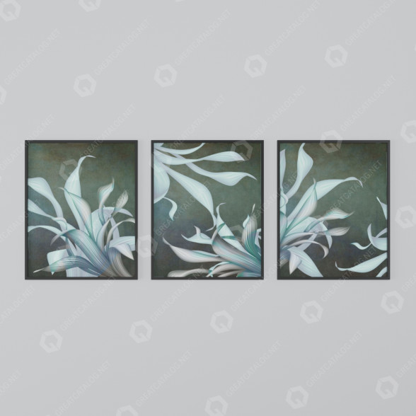 Картины Set of Botanical Prints from Moon Berry Prints 3D модель