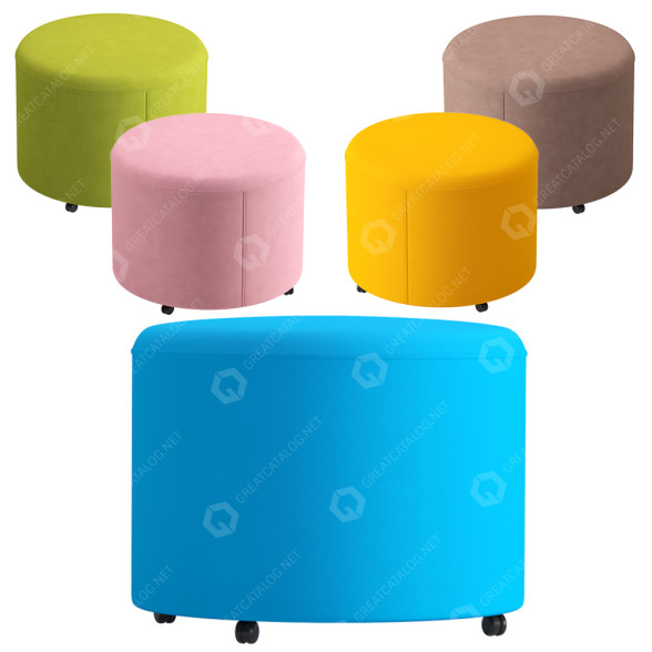Puf Actiu Bend model 3D