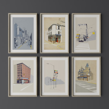 Bilder  Set of Contemporary Art 23 3D-Modell
