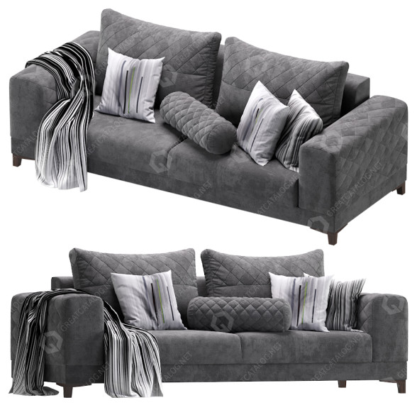Sofa Uno Velvet 3D-Modell