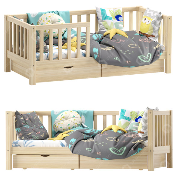 Ліжко Еко Меблі Childrens with Drawers Henry 2 3D модель