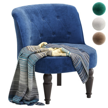 Sessel Lavin French Blue Fabric