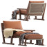 Крісло та пуф Coco Republic Bari Outdoor Lounge Leather - Ham003