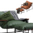 Armchair and Ottoman Denver Modern Vail - Ham003