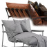 Armchair and Ottoman Denver Modern Vail - Ham003