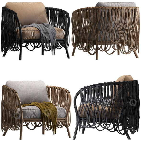 Armchair Arteriors Strata 3D model