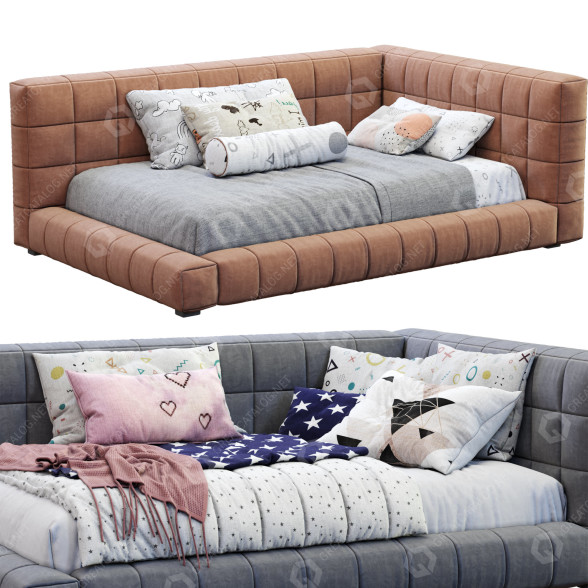 Ліжко Pottery Barn Baldwin 3D модель