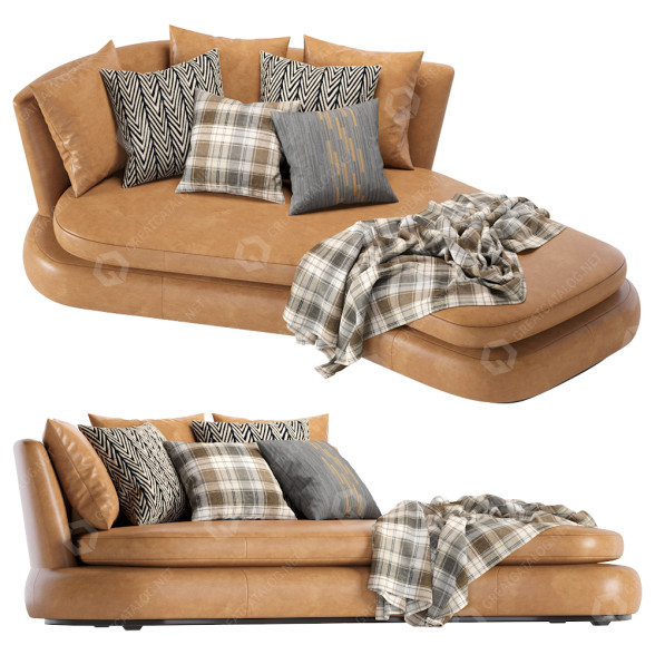 Sofá Maxalto Apollo APL245S Leather Modelo 3D