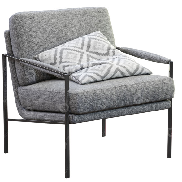 Armchair Olta Grey 3D model