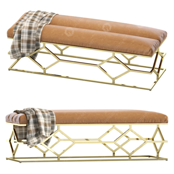 Ławka Eichholtz Trellis Leather model 3D