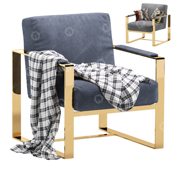 Sillón Coco Republic Brussels Occasional Modelo 3D