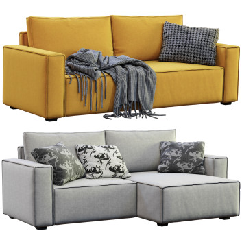 Диван Loft Velvet Yellow