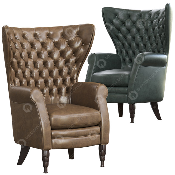 Sessel Annibale colombo Bergere Leather 3D-Modell
