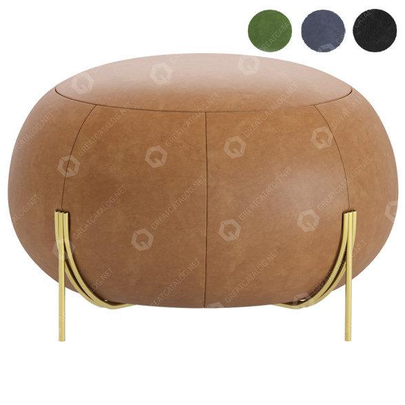 Puf Saba Geo Leather model 3D