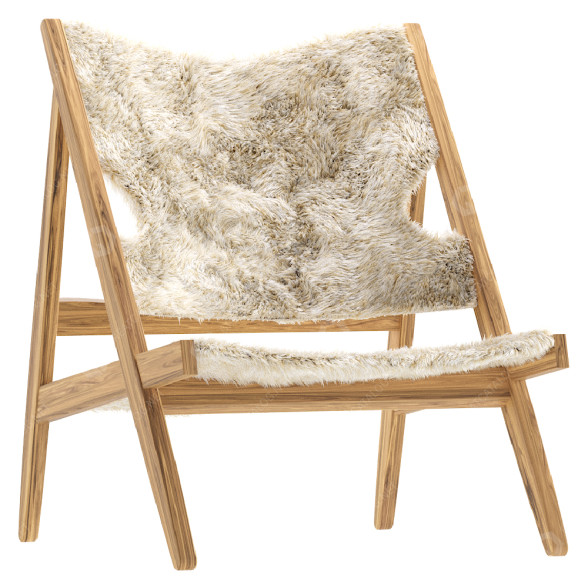 Крісло MENU Lounge Knitting Beige 3D модель