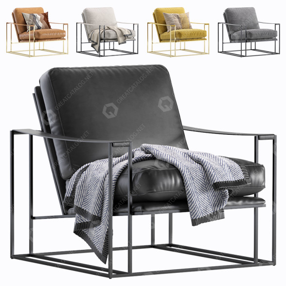 Fotel Coco Republic Oryan Occasional model 3D