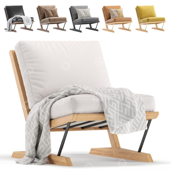 Sessel Coco Republic Byron Occasional 3D-Modell