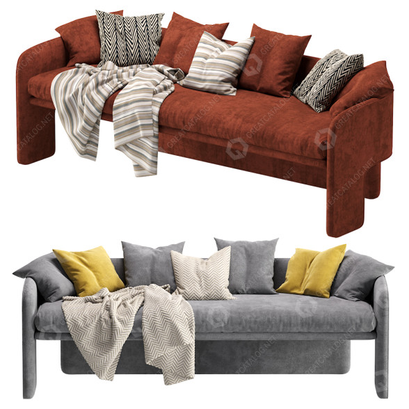 Sofa Fabric by Milo Baughman model 3D