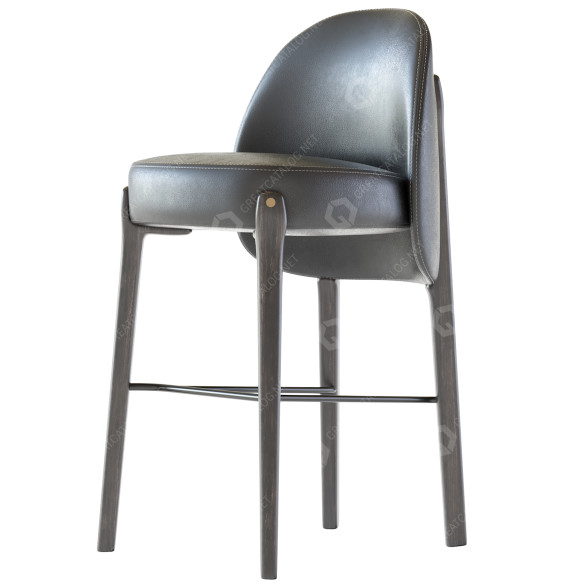 Barhocker District Eight Ames Leather 3D-Modell