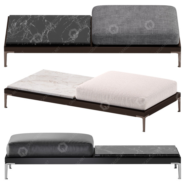 Banquette Minotti Patio modèle 3D