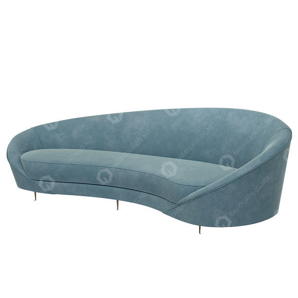 Диван Eichholtz Provocateur Blue Velvet 3D модель