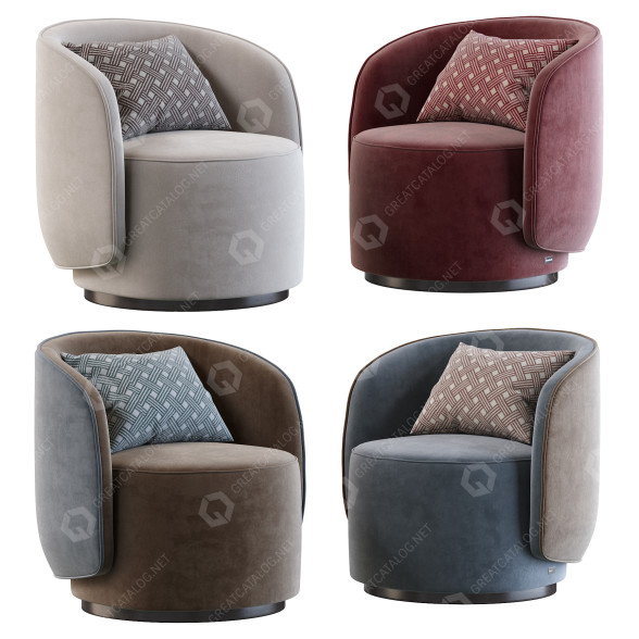 Fotel Fendi Casa Annabelle model 3D