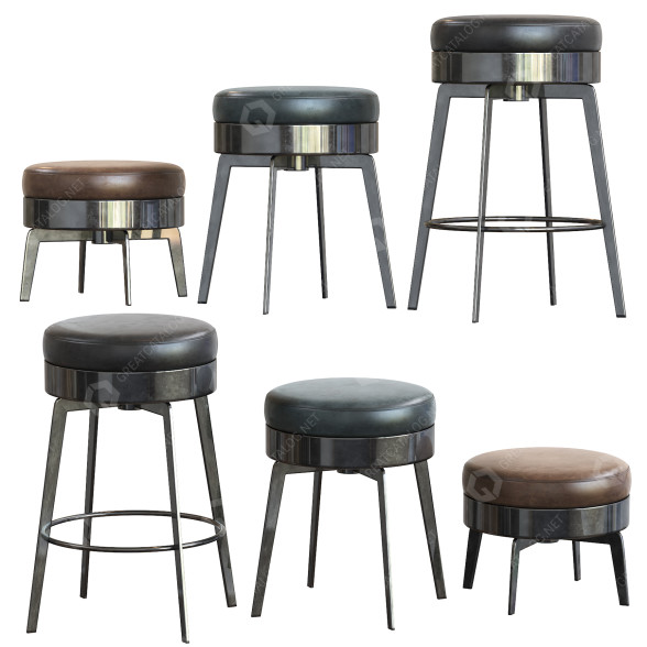 Poufs Flexform Feel Good Leather 3D model