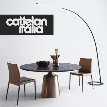 Stół, krzesła i dekoracje Cattelan Italia Set