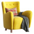 Armchair Fritz Hansen Style 1950s Mohair - HenMat