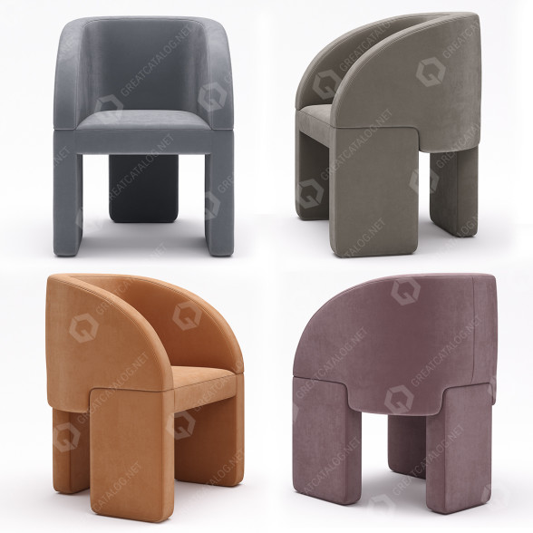 Armchair Baxter Lazybones 3D model
