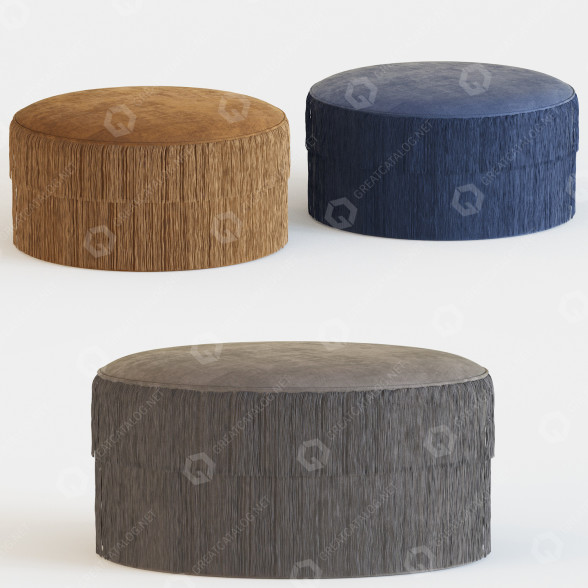 Hocker Munna Table Fringes 110 3D-Modell