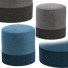 Hocker Meridian Furniture Fringed Round Velvet - HenMat