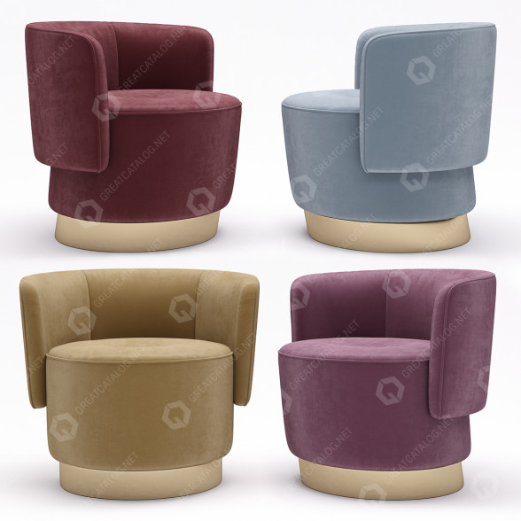 Armchair Baxter Anais 3D model