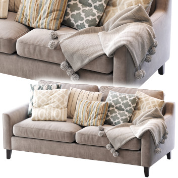 Sofa Pottery Barn Beverly Upholstered 3D-Modell