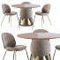 Стіл та стільці West Elm Silhouette Pedestal Round Dining and Beetle - HenMat