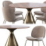 Стіл та стільці West Elm Silhouette Pedestal Round Dining and Beetle - HenMat