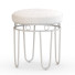 Hocker Linen with Gold Legs Grey - HenMat