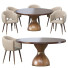 Stół i krzesła Hooker Furniture Point Reyes Botticelli Large Round Dining and Grace - HenMat