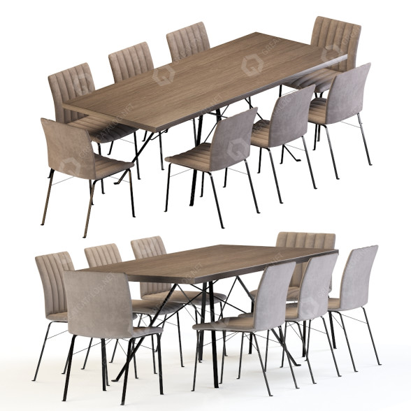 Mesa y sillas Cantori Ginevra Cantori 2019 Modelo 3D