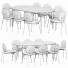 Стол и стулья West Elm Jane Dining - DayToday