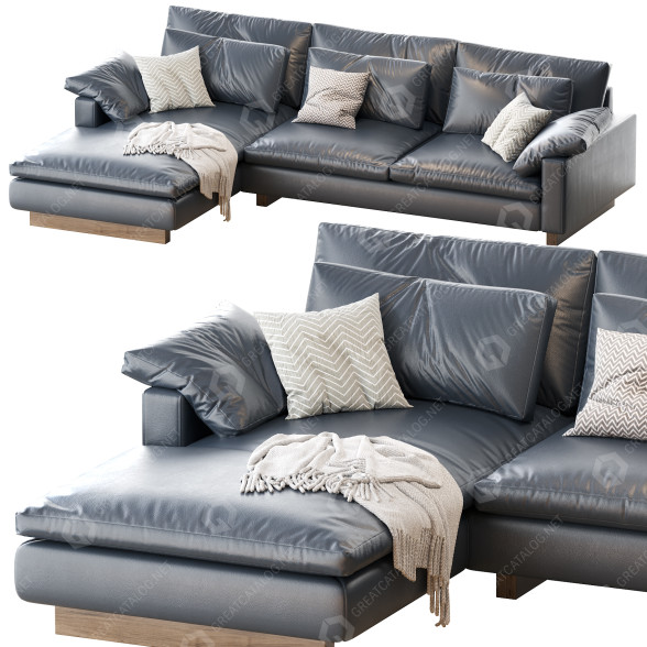Диван West Elm Harmony 2-Piece Sectional 3D модель