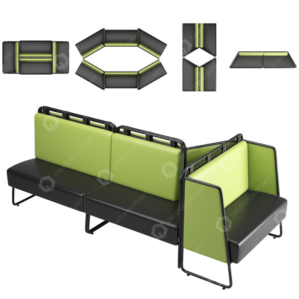 Sofa Manganese Editions Sevres model 3D