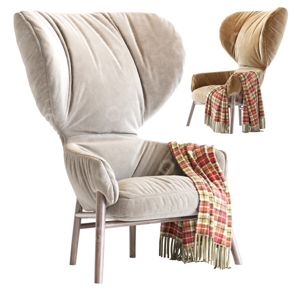 Armchair David Fox Design Hygge High Back 3D model