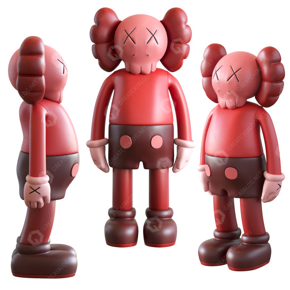 Statuette Kaws Red Blush 3D model