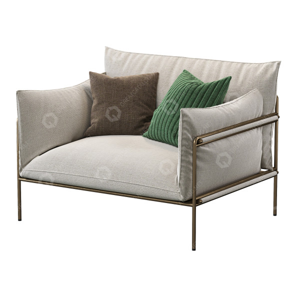 Крісло Paola Lenti Kaba Sessel Beige 3D модель