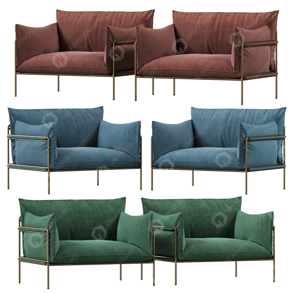 Sessel Paola Lenti Kaba Sessel 3D-Modell