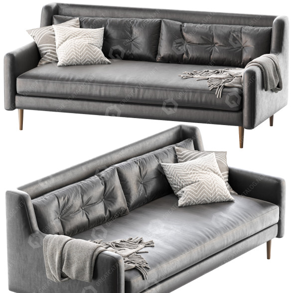 Sofa West Elm Crosby Mid Century 3D-Modell